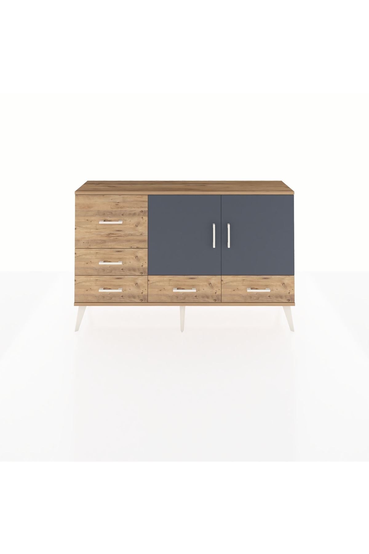 Arges Konsol 4 Raflı 5 Çekmeceli 2 Kapaklı 132x30x83 - S144M047V27A