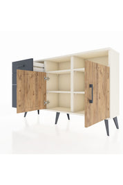 Arges Konsol 4 Raflı 3 Çekmeceli 2 Kapaklı 132x30x83 - S144M048V02A