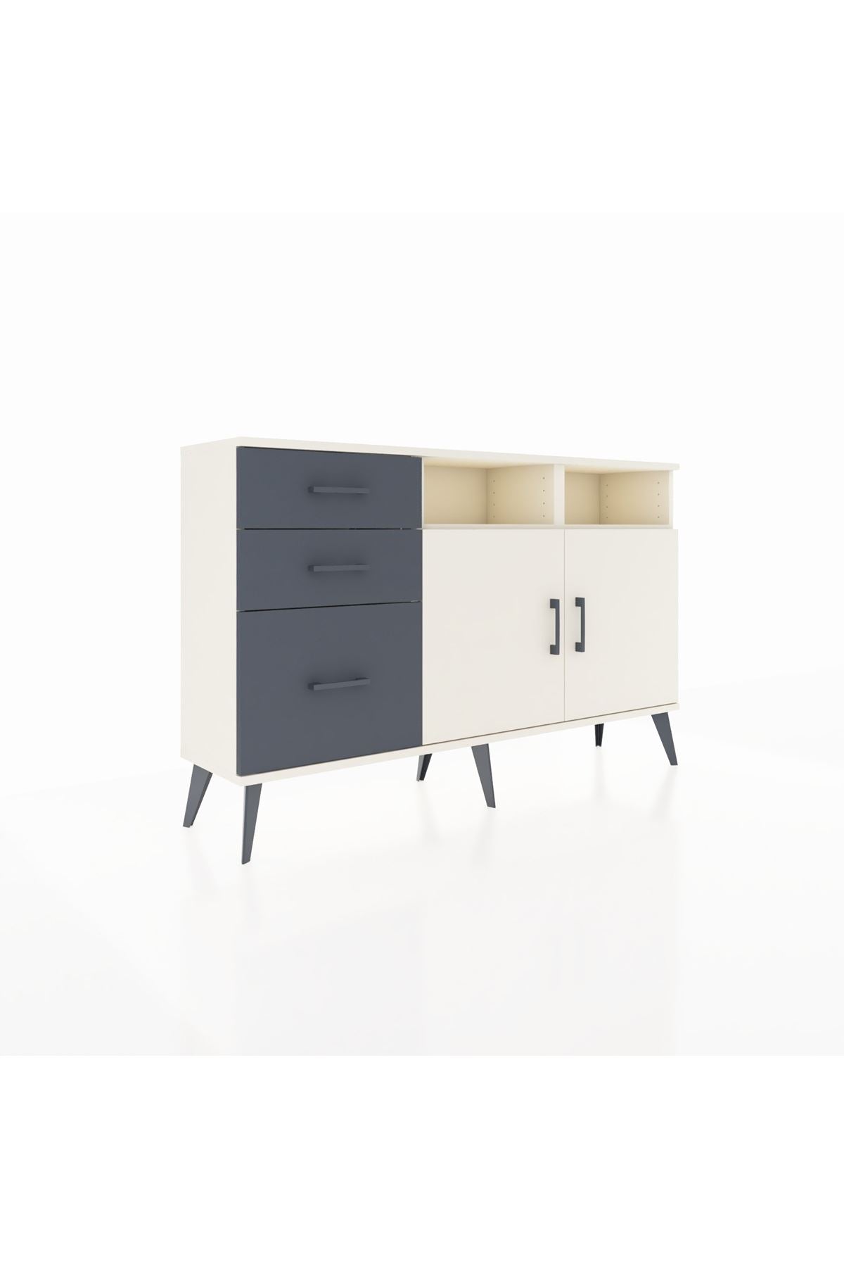 Arges Konsol 4 Raflı 3 Çekmeceli 2 Kapaklı 132x30x83 - S144M048V05A