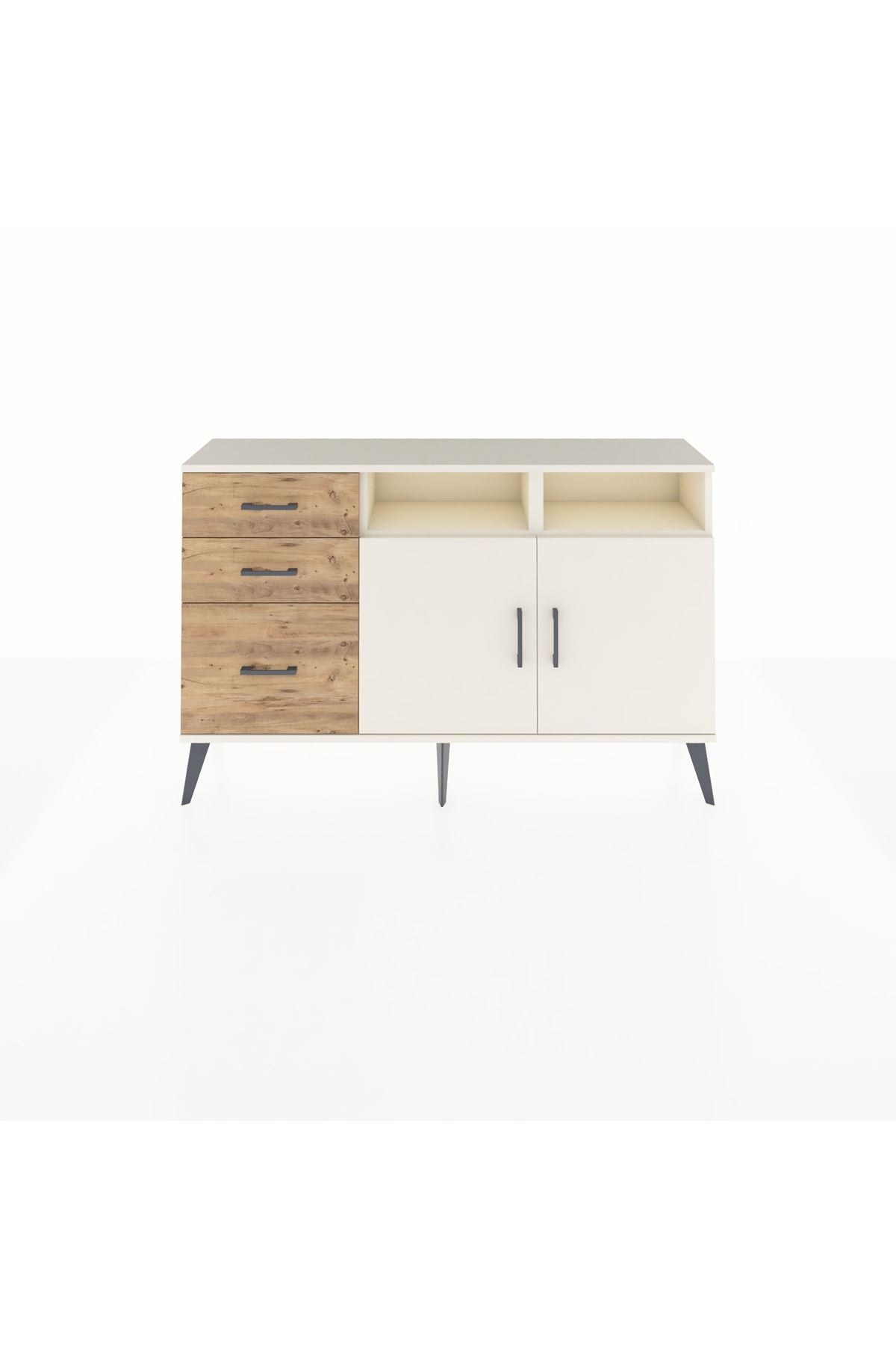 Arges Konsol 4 Raflı 3 Çekmeceli 2 Kapaklı 132x30x83 - S144M048V06A