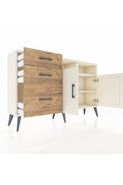 Arges Konsol 4 Raflı 3 Çekmeceli 2 Kapaklı 132x30x83 - S144M048V06A