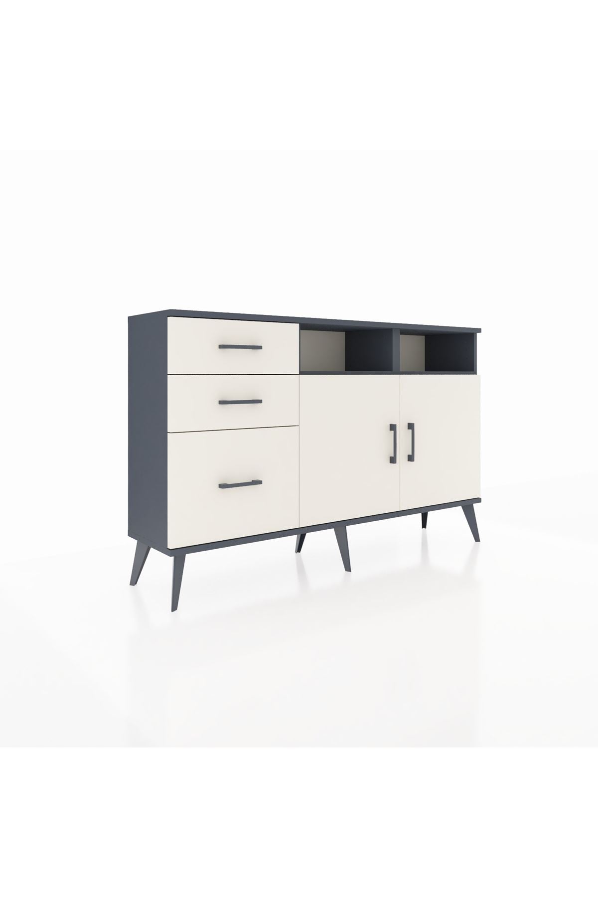 Arges Konsol 4 Raflı 3 Çekmeceli 2 Kapaklı 132x30x83 - S144M048V13A