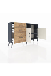 Arges Konsol 4 Raflı 3 Çekmeceli 2 Kapaklı 132x30x83 - S144M048V15A