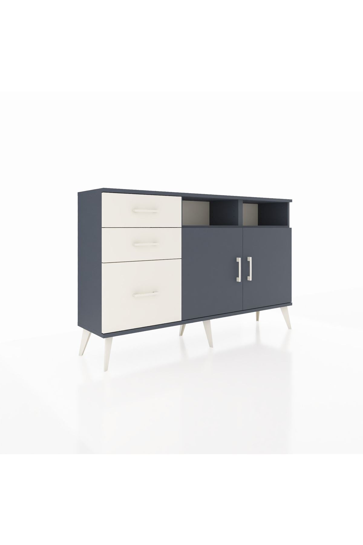 Arges Konsol 4 Raflı 3 Çekmeceli 2 Kapaklı 132x30x83 - S144M048V16A