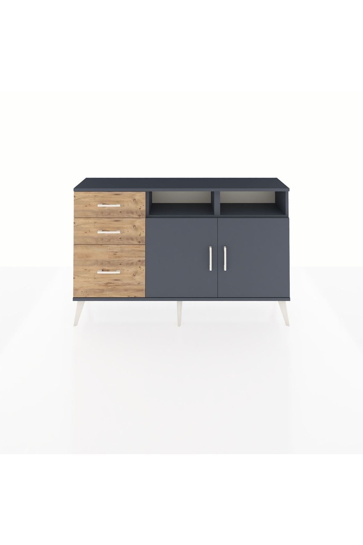Arges Konsol 4 Raflı 3 Çekmeceli 2 Kapaklı 132x30x83 - S144M048V18A