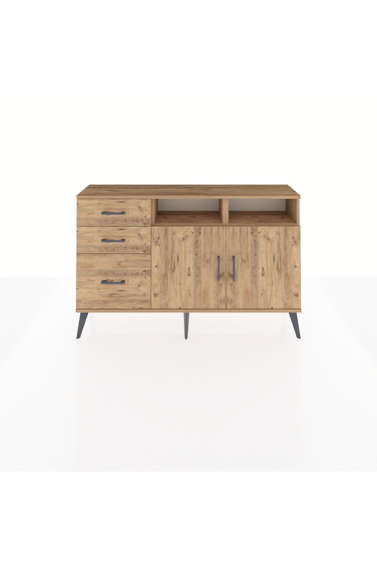 Arges Konsol 4 Raflı 3 Çekmeceli 2 Kapaklı 132x30x83 - S144M048V21A
