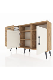 Arges Konsol 4 Raflı 3 Çekmeceli 2 Kapaklı 132x30x83 - S144M048V24A