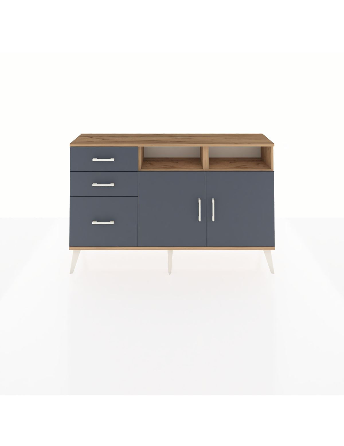 Arges Konsol 4 Raflı 3 Çekmeceli 2 Kapaklı 132x30x83 - S144M048V26A