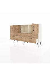 Arges Konsol 2 Raflı 5 Çekmeceli 2 Kapaklı 132x30x83 - S144M049V03A