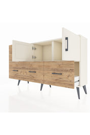 Arges Konsol 2 Raflı 5 Çekmeceli 2 Kapaklı 132x30x83 - S144M049V06A