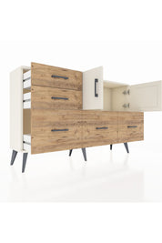 Arges Konsol 2 Raflı 5 Çekmeceli 2 Kapaklı 132x30x83 - S144M049V06A