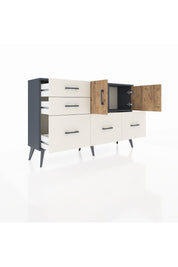 Arges Konsol 2 Raflı 5 Çekmeceli 2 Kapaklı 132x30x83 - S144M049V10A