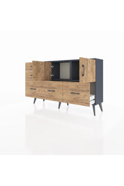 Arges Konsol 2 Raflı 5 Çekmeceli 2 Kapaklı 132x30x83 - S144M049V12A