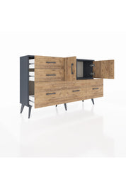 Arges Konsol 2 Raflı 5 Çekmeceli 2 Kapaklı 132x30x83 - S144M049V12A