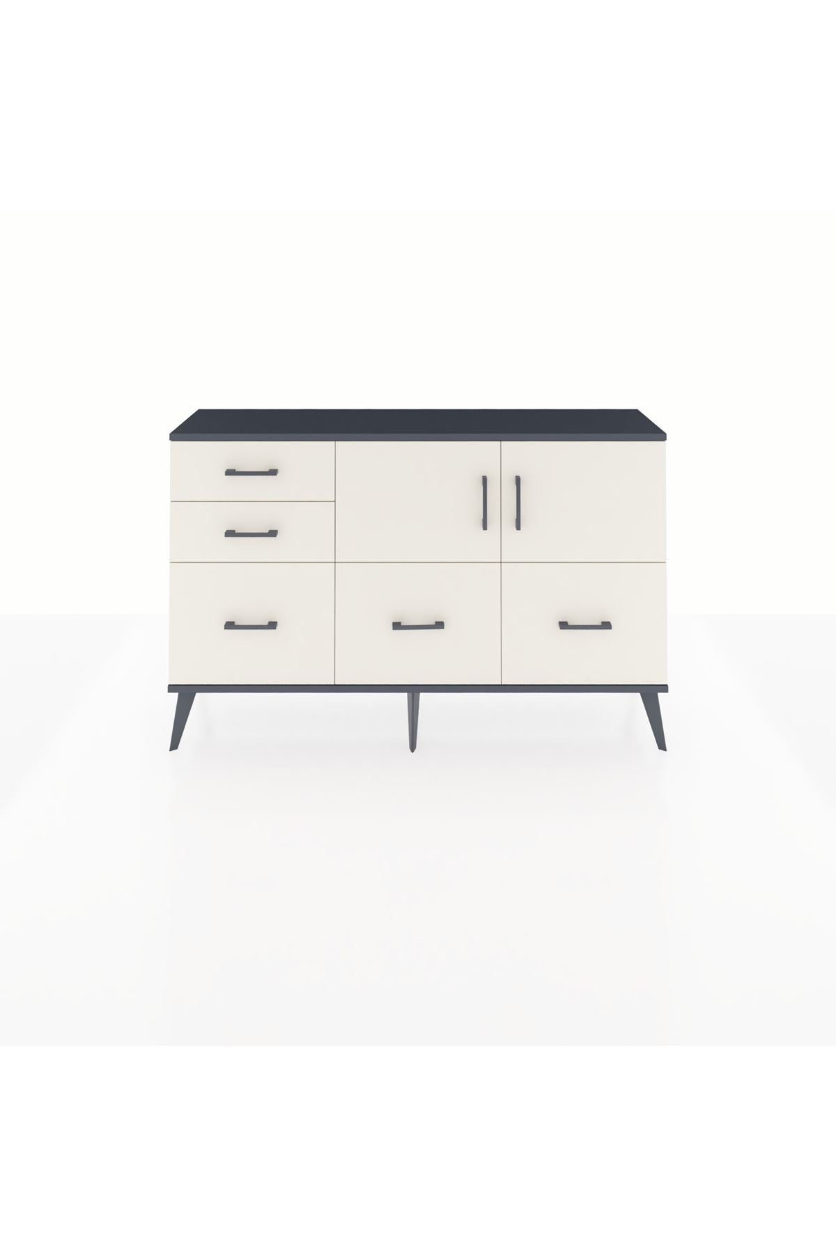 Arges Konsol 2 Raflı 5 Çekmeceli 2 Kapaklı 132x30x83 - S144M049V13A