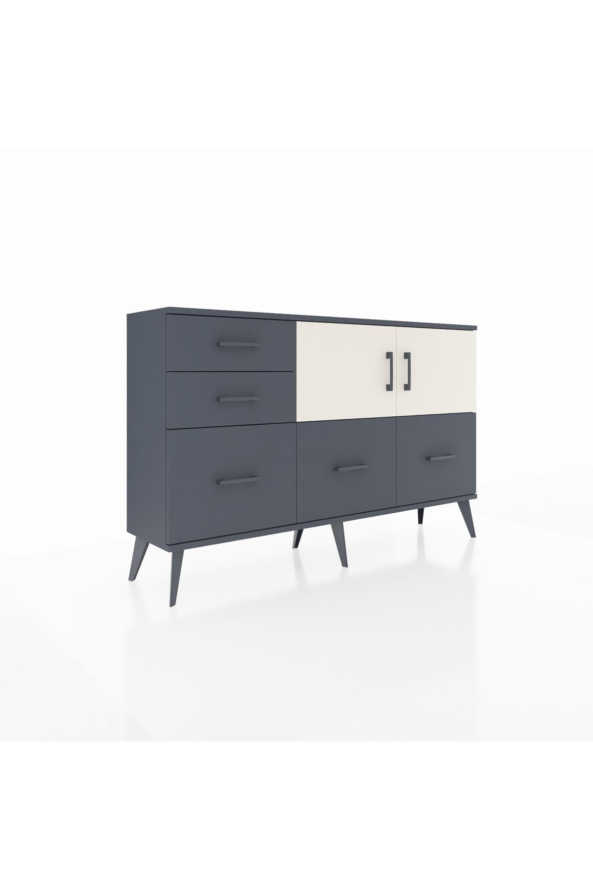 Arges Konsol 2 Raflı 5 Çekmeceli 2 Kapaklı 132x30x83 - S144M049V14A