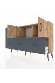 Arges Konsol 2 Raflı 5 Çekmeceli 2 Kapaklı 132x30x83 - S144M049V20A