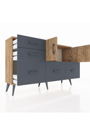 Arges Konsol 2 Raflı 5 Çekmeceli 2 Kapaklı 132x30x83 - S144M049V20A