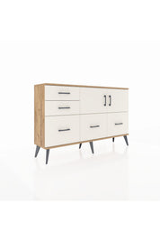 Arges Konsol 2 Raflı 5 Çekmeceli 2 Kapaklı 132x30x83 - S144M049V22A