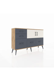 Arges Konsol 2 Raflı 5 Çekmeceli 2 Kapaklı 132x30x83 - S144M049V23A