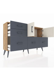 Arges Konsol 2 Raflı 5 Çekmeceli 2 Kapaklı 132x30x83 - S144M049V23A