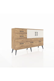 Arges Konsol 2 Raflı 5 Çekmeceli 2 Kapaklı 132x30x83 - S144M049V24A