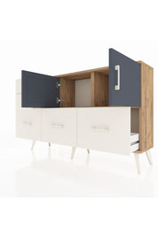 Arges Konsol 2 Raflı 5 Çekmeceli 2 Kapaklı 132x30x83 - S144M049V25A