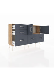 Arges Konsol 2 Raflı 5 Çekmeceli 2 Kapaklı 132x30x83 - S144M049V26A