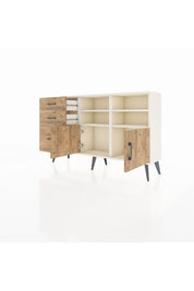 Arges Konsol 4 Raflı 3 Çekmeceli 2 Kapaklı 132x30x83 - S144M050V03A