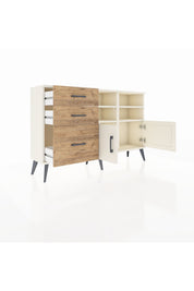 Arges Konsol 4 Raflı 3 Çekmeceli 2 Kapaklı 132x30x83 - S144M050V06A