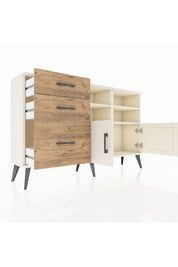 Arges Konsol 4 Raflı 3 Çekmeceli 2 Kapaklı 132x30x83 - S144M050V06A