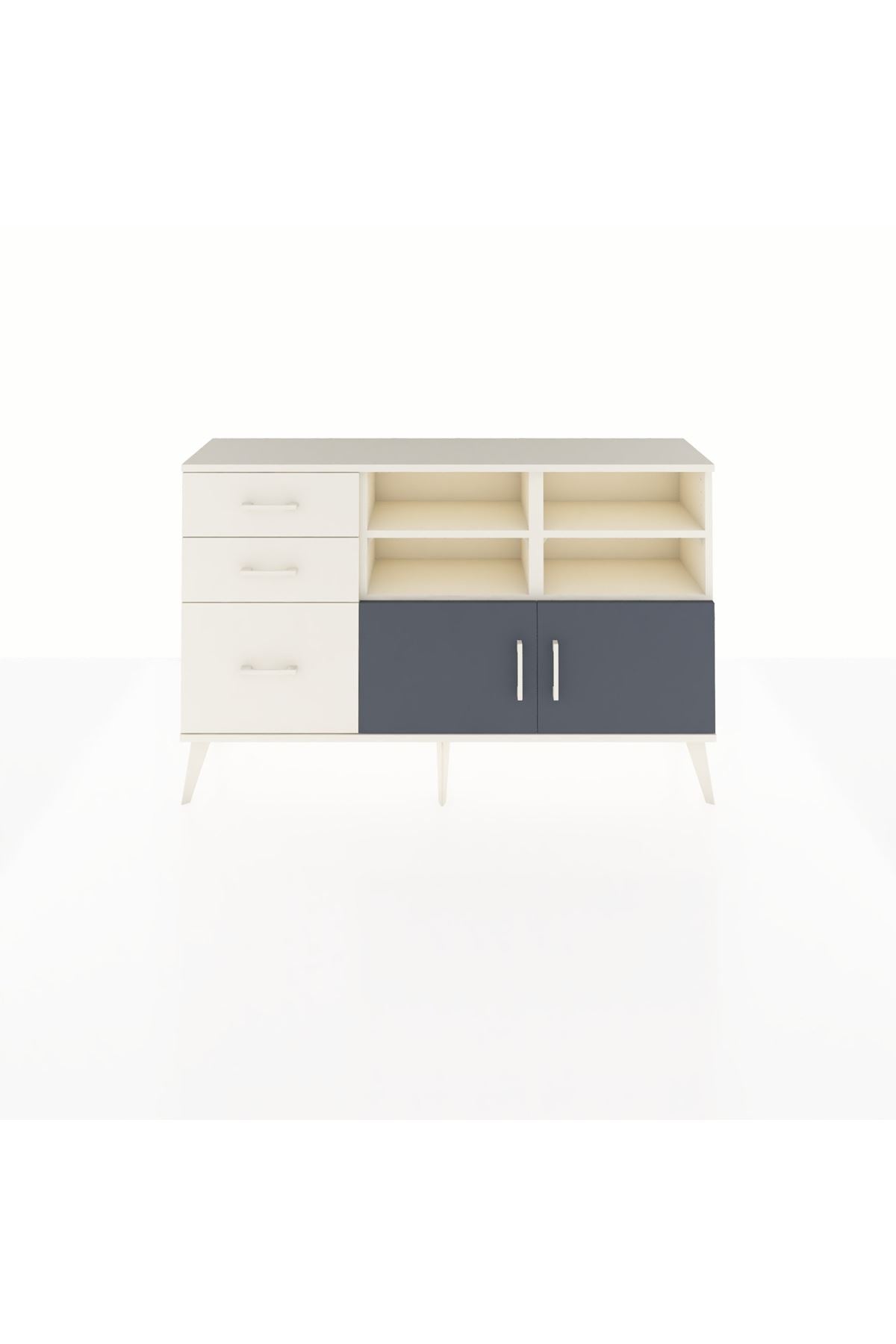 Arges Konsol 4 Raflı 3 Çekmeceli 2 Kapaklı 132x30x83 - S144M050V07A