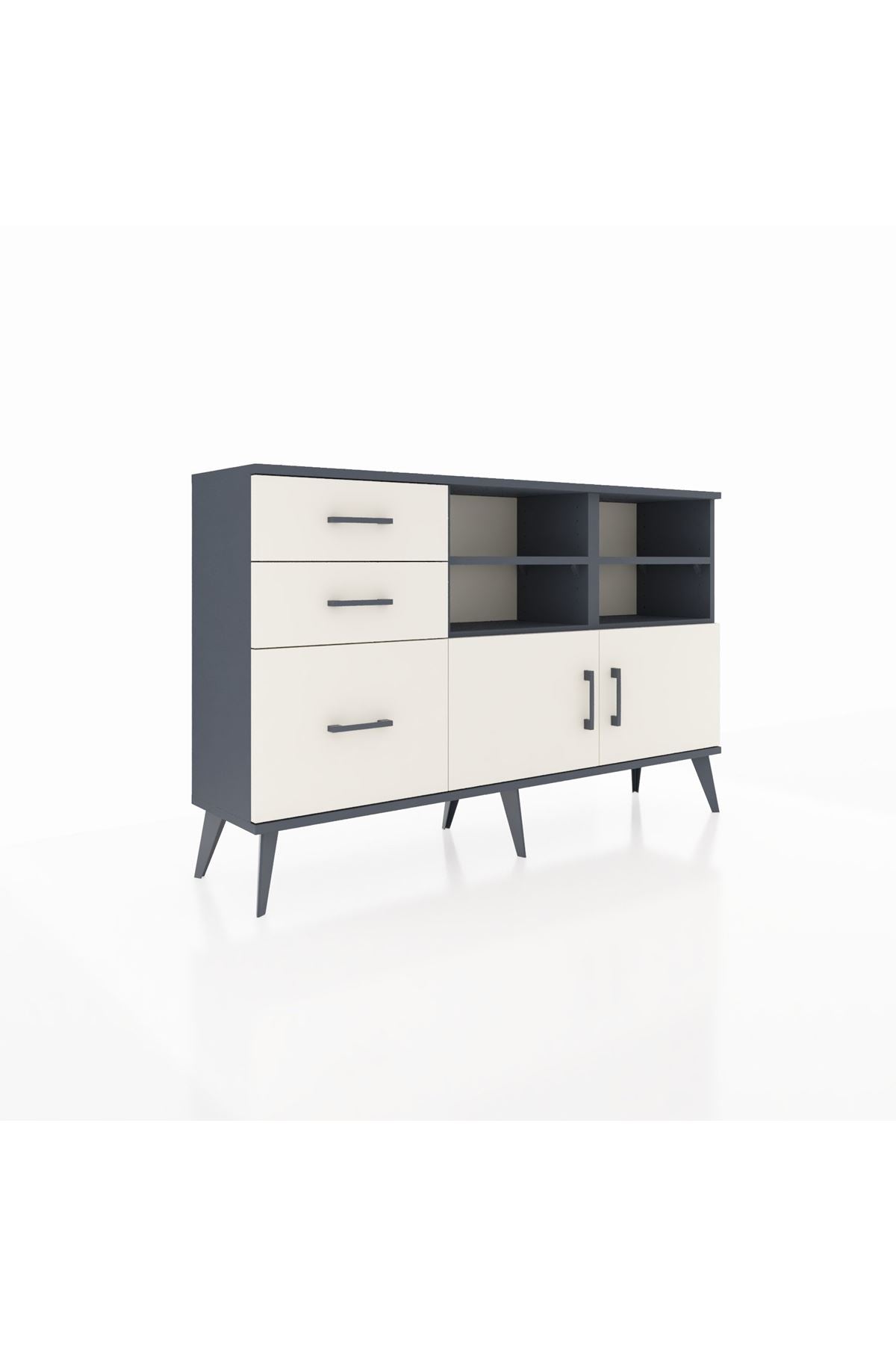 Arges Konsol 4 Raflı 3 Çekmeceli 2 Kapaklı 132x30x83 - S144M050V13A