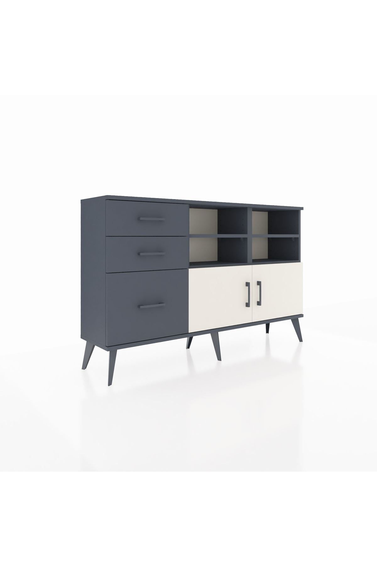 Arges Konsol 4 Raflı 3 Çekmeceli 2 Kapaklı 132x30x83 - S144M050V14A