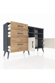 Arges Konsol 4 Raflı 3 Çekmeceli 2 Kapaklı 132x30x83 - S144M050V15A