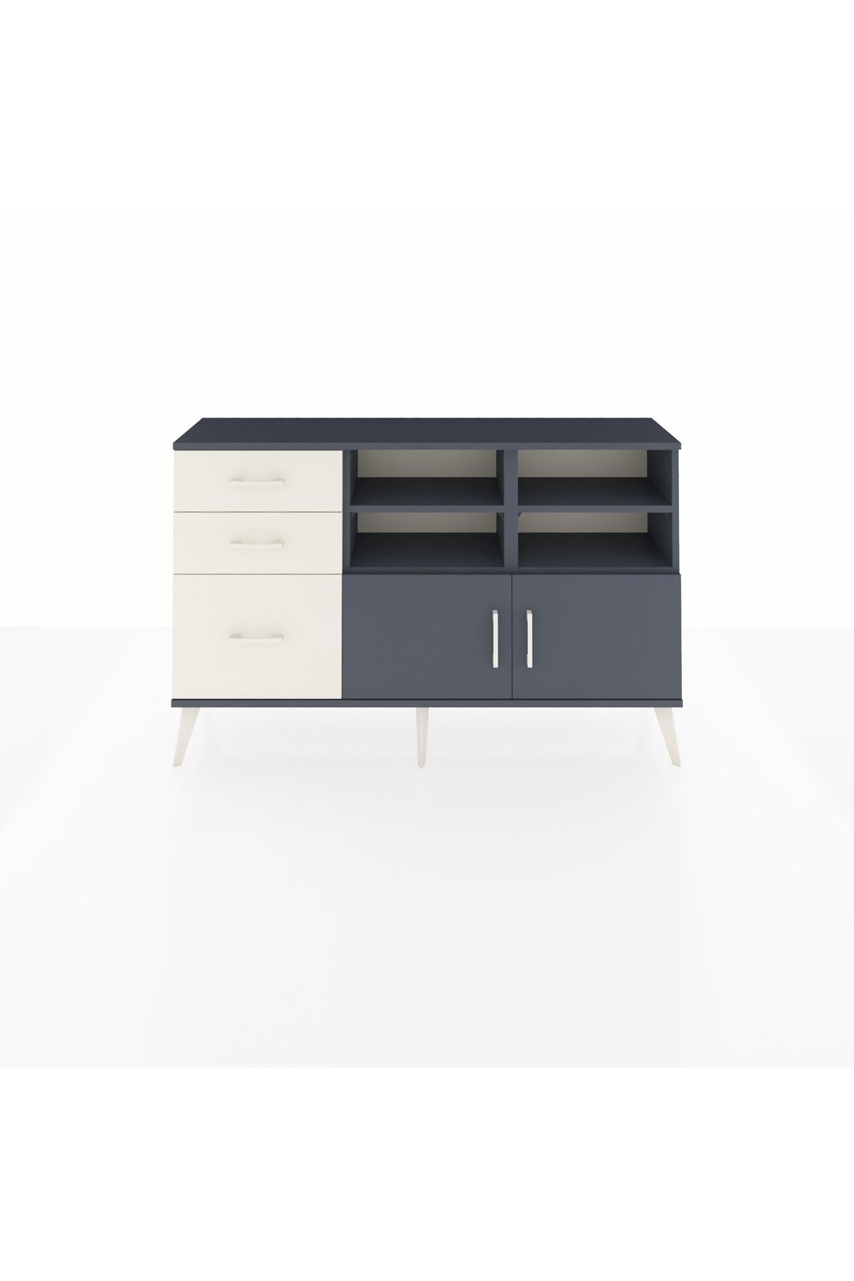 Arges Konsol 4 Raflı 3 Çekmeceli 2 Kapaklı 132x30x83 - S144M050V16A