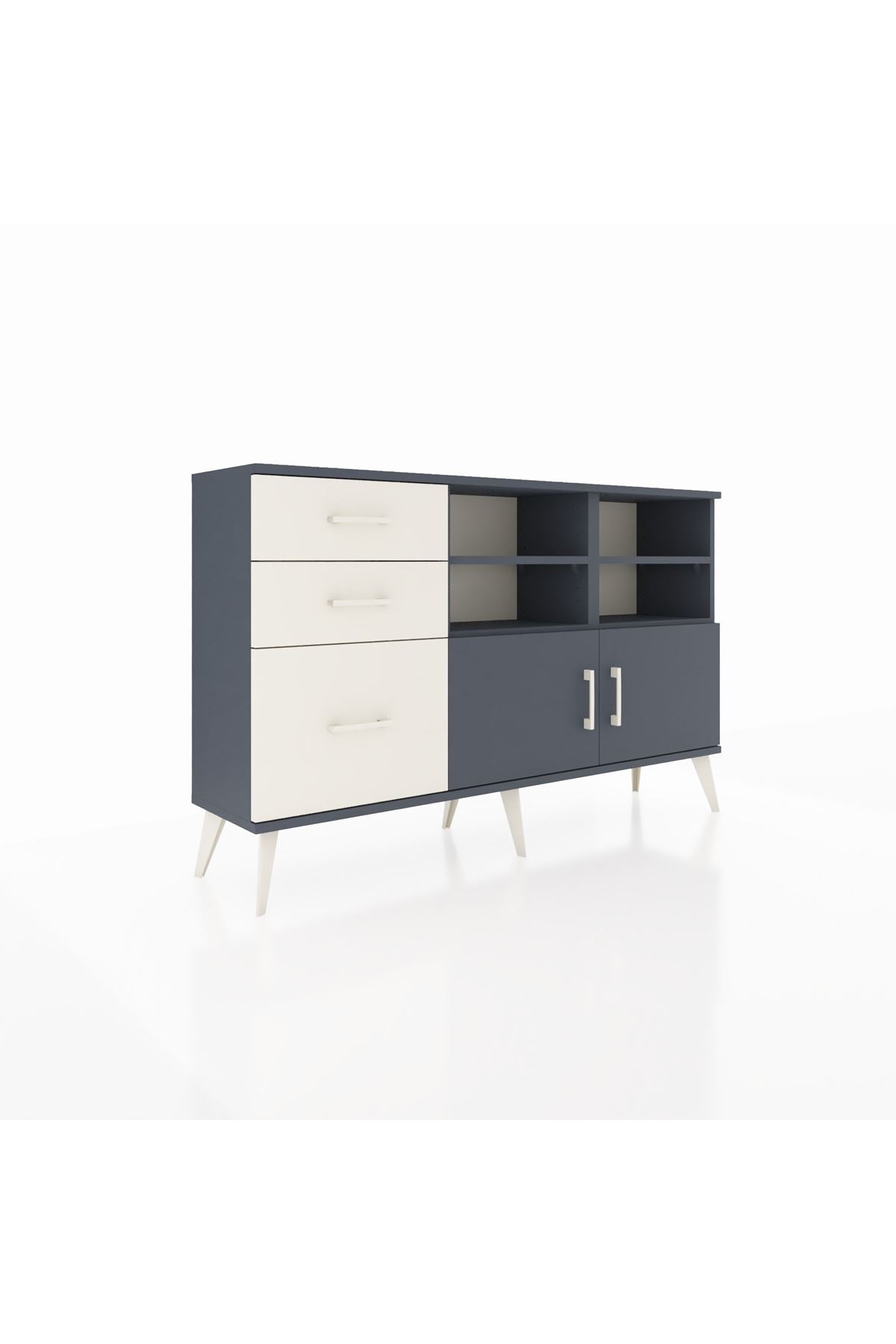Arges Konsol 4 Raflı 3 Çekmeceli 2 Kapaklı 132x30x83 - S144M050V16A