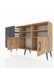 Arges Konsol 4 Raflı 3 Çekmeceli 2 Kapaklı 132x30x83 - S144M050V20A
