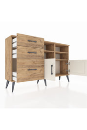 Arges Konsol 4 Raflı 3 Çekmeceli 2 Kapaklı 132x30x83 - S144M050V24A