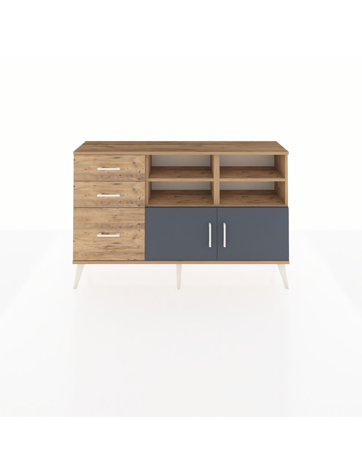 Arges Konsol 4 Raflı 3 Çekmeceli 2 Kapaklı 132x30x83 - S144M050V27A