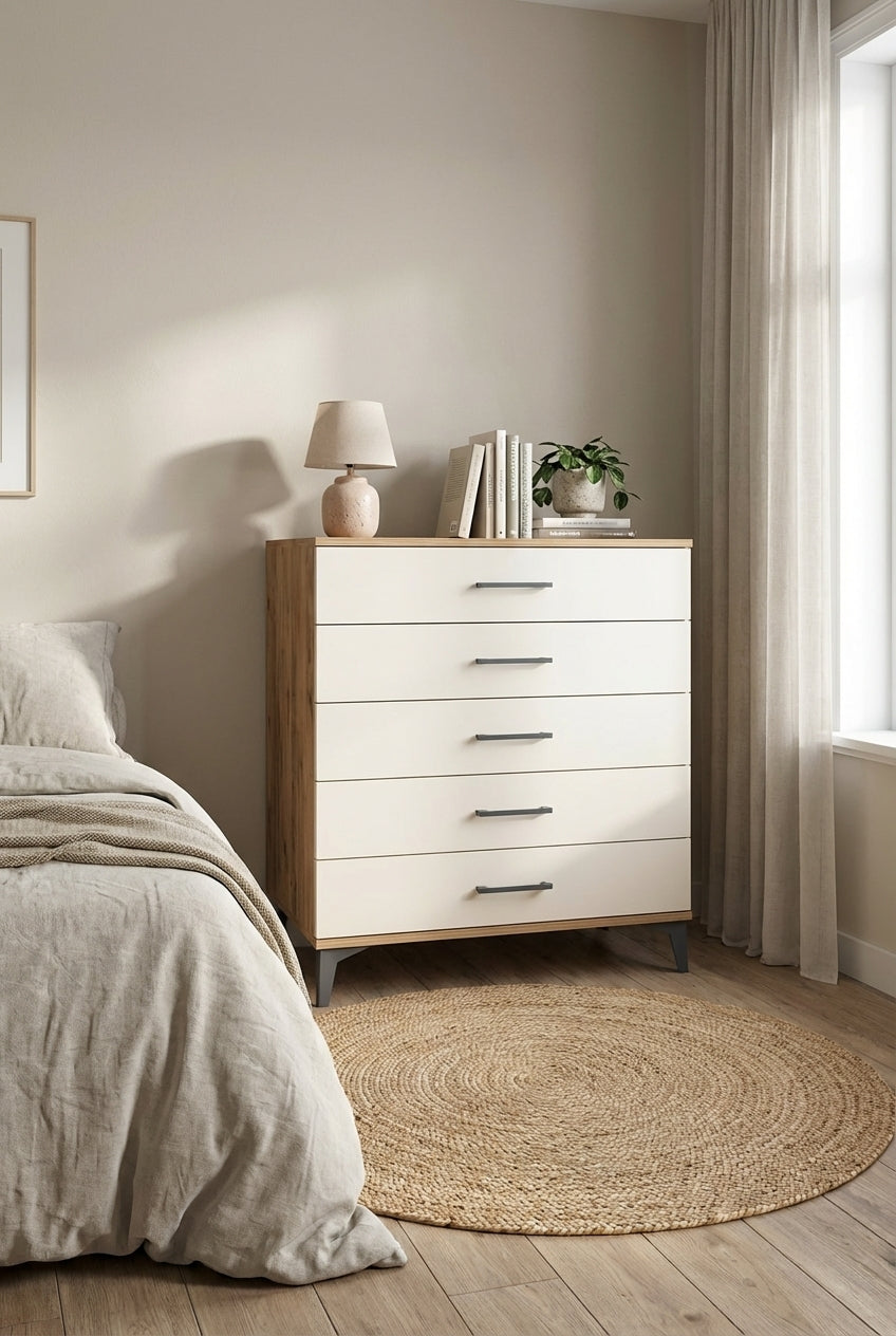 Kronos Şifonyer 5 Çekmeceli 88x59x96 Çam-Aytaşı