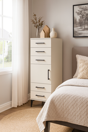 Hyperion Dolap Tek Raflı 5 Çekmeceli Tek Kapaklı 44x44x134 Aytaşı-Aytaşı