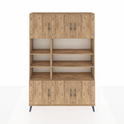 Karacalar Arges Dolap 12 Raflı 6 Kapaklı 132x30x195 Çam-Çam