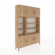 Karacalar Arges Dolap 12 Raflı 6 Kapaklı 132x30x195 Çam-Çam
