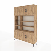 Karacalar Arges Dolap 12 Raflı 6 Kapaklı 132x30x195 Çam-Çam