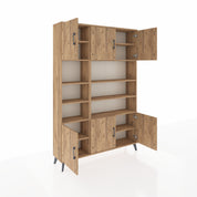Karacalar Arges Dolap 12 Raflı 6 Kapaklı 132x30x195 Çam-Çam