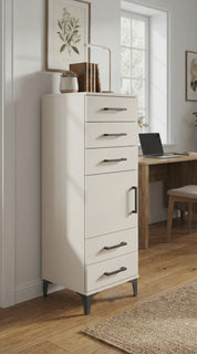 Hyperion Dolap Tek Raflı 5 Çekmeceli Tek Kapaklı 44x44x134 Aytaşı-Aytaşı