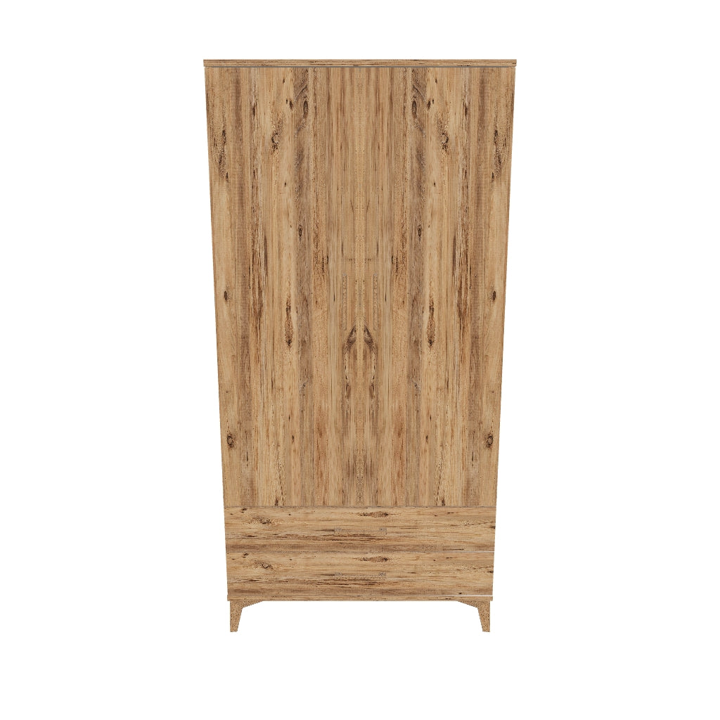 Arges Dolap 10 Raflı 2 Çekmeceli 3 Askılı 220x30x243 Antrasit-Aytaşı/Antrasit